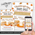 sell baked goods at thanksgiving or fall with this bake sale flyers set